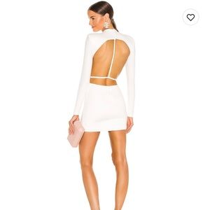 Michael Costello white cut out dress